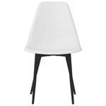vidaXL Chaises à manger lot de 4 blanc PP