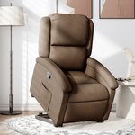 vidaXL Fauteuil inclinable Marron Tissu
