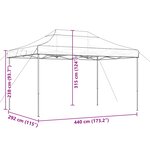 vidaXL Tente de réception pliable escamotable taupe 440x292x315 cm