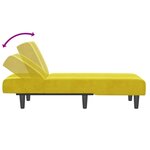 vidaXL Chaise longue jaune velours