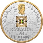 Pièce de monnaie en Argent 20 Dollars g 20.8 Millésime 2024 DANCING AMMOLITE AIR