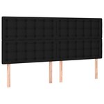 vidaXL Cadre de lit avec tête de lit Noir 160x200 cm Tissu