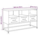 vidaXL Meuble TV blanc 100 5x39x60 5 cm acier