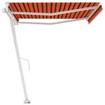 vidaXL Auvent automatique sur pied 400x300 cm Orange/marron