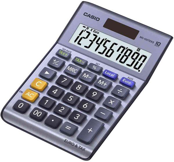 Calculatrice de bureau MS-100 TER II, solaire/pile CASIO