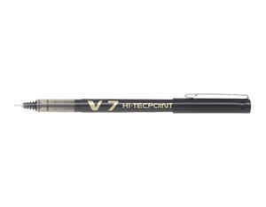 Stylo roller Hi-Tecpoint V7 Encre liquide Pte moyenne Noir PILOT