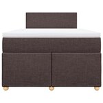 vidaXL Sommier à lattes de lit et matelas marron foncé 120x190cm tissu