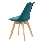 Lot de 2 chaises siège de salle à manger scandinave cuisine plastique synthétique hêtre 81 cm turquoise 03_0002774