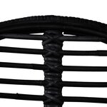 vidaXL Chaises à manger lot de 2 noir rotin naturel