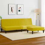 vidaXL Ensemble de canapés 2 Pièces jaune velours