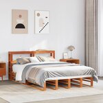 vidaXL Cadre de lit sans matelas cire marron 140x190cm bois pin massif