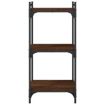 vidaXL Bibliothèque 3 niveaux chêne brun 40x30x86 cm bois d'ingénierie