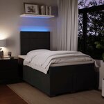 vidaXL Sommier à lattes de lit avec matelas noir 120x190 cm velours