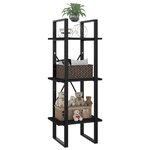 vidaXL Bibliothèque à 3 niveaux noir 40x30x105 cm bois d'ingénierie