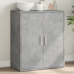 vidaXL Buffet gris béton 60x31x70 cm bois d'ingénierie