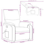vidaXL Fauteuil inclinable de massage Vert foncé Tissu