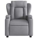 vidaXL Fauteuil inclinable électrique Gris clair Tissu