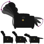vidaXL Fauteuil de massage inclinable Noir Tissu