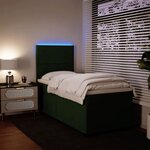 vidaXL Sommier à lattes de lit avec matelas Vert foncé 90x200 cm