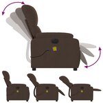 vidaXL Fauteuil inclinable de massage électrique marron