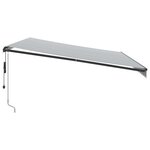 vidaXL Auvent rétractable automatique anthracite et blanc 500x300 cm