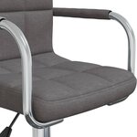 vidaXL Chaise pivotante de bureau Gris foncé Tissu