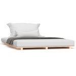 vidaXL Cadre de lit 135x190 cm Bois de pin massif