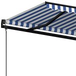 vidaXL Auvent rétractable automatique 600x350 cm Bleu et blanc