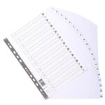 Intercalaires Imprimés À Touches Plastifiées - 20 Touches 1 À 20 - A4 Maxi - Blanc - X 15 - Exacompta