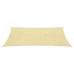 vidaXL Voile d'ombrage 160 g/m² Beige 2 5x5 m PEHD