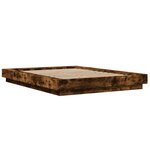 vidaXL Cadre de lit chêne fumé 120x190 cm bois d'ingénierie