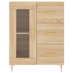 vidaXL Buffet haut Chêne sonoma 69 5x34x180 cm Bois d'ingénierie