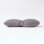 Coussin lombaire ergonomique en coton  Gris ardoise - HOMESCAPES