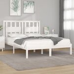 vidaXL Cadre de lit Blanc Bois de pin massif 120x200 cm