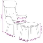 vidaXL Chaise de relaxation avec repose-pied Bleu Similicuir et tissu