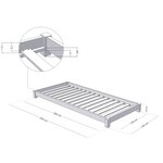 Lit enfant TEENY 120 x 200 vert sauge