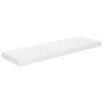 vidaXL Étagère murale flottante 2 Pièces Blanc brillant 80x23 5x3 8cm MDF