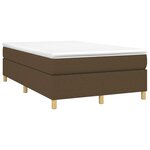 vidaXL Sommier à lattes de lit et matelas marron foncé 120x190cm tissu