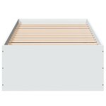 vidaXL Cadre de lit blanc 100x200 cm bois d'ingénierie