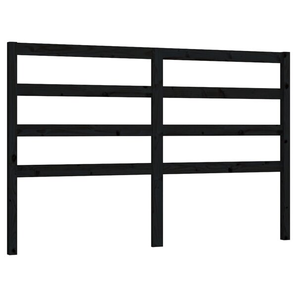 vidaXL Tête de lit Noir 146x4x100 cm Bois massif de pin