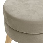 vidaXL Tabouret rond Gris foncé Velours