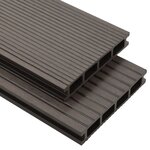 vidaXL Panneaux de terrasse creux WPC 16 m² 2 2 m Marron foncé