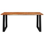 vidaXL Table à manger 180x90x75 cm bois d'acacia solide à bord vif