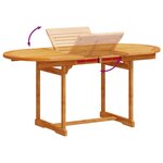 vidaXL Ensemble à manger de jardin 5Pièces bois d'acacia solide textilène