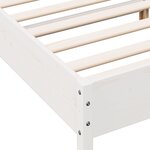 vidaXL Cadre de lit sans matelas blanc 120x190 cm bois de pin massif
