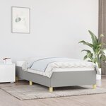 vidaXL Cadre de lit Gris clair 100x200 cm Tissu