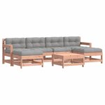 vidaXL Salon de jardin 7 Pièces avec coussins bois massif douglas