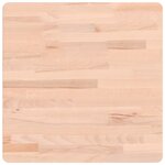 vidaXL Dessus de table 50x50x2 5 cm carré bois massif de hêtre