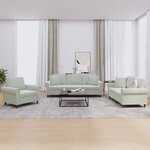 vidaXL Ensemble de canapés 3 Pièces avec coussins gris clair velours