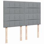vidaXL Sommier à lattes de lit avec matelas Gris clair 140x200cm Tissu
